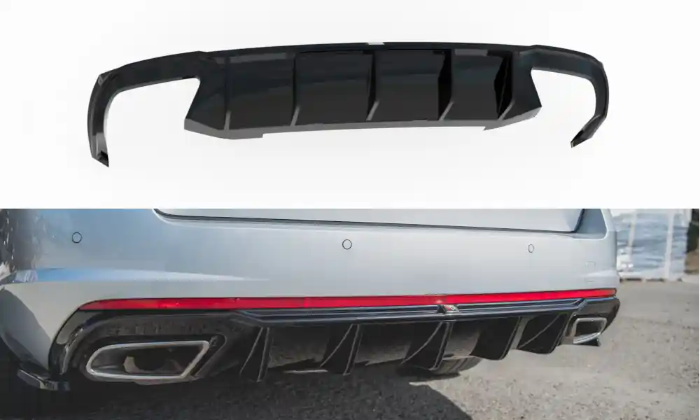 Bezpečná Platba Středový spoiler pod zadní nárazník V.2 Skoda Octavia RS Mk3 / Mk3 FL Hatchback / Estate