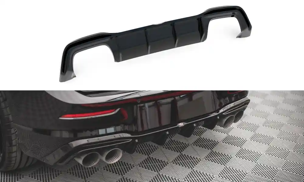 Nízká Cena Středový spoiler pod zadní nárazník V.2 Volkswagen Golf R Mk8