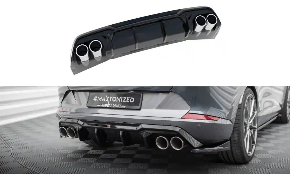 Ověřený Středový spoiler pod zadní nárazník V.3 + Výfuk Ends Imitation Cupra Formentor Mk1
