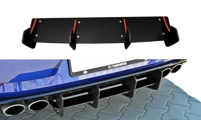 Rychlé Dodání Středový spoiler pod zadní nárazník VW GOLF VII R (facelift)