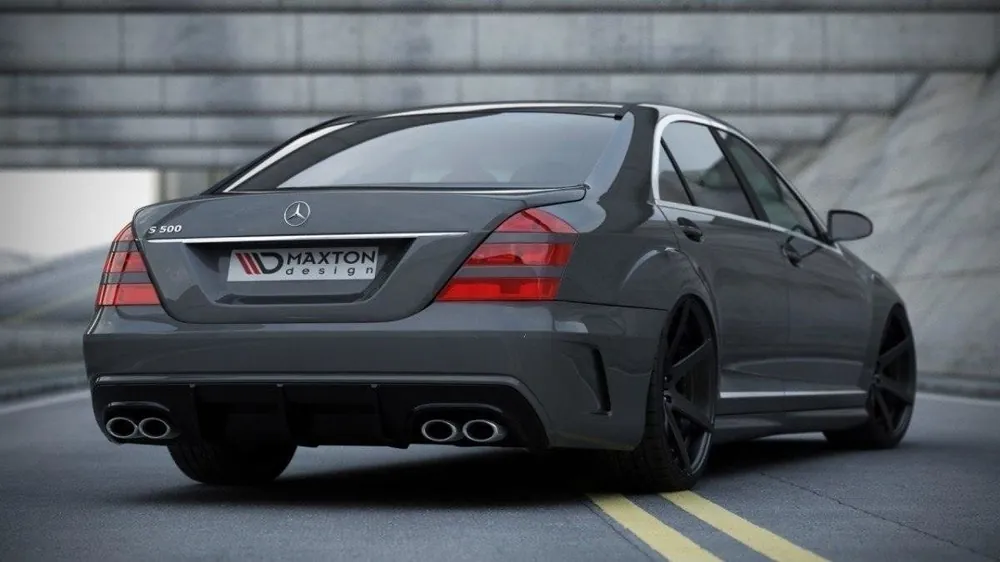 Zadní nárazník + Středový spoiler pod zadní nárazník MERCEDES S W221 (look W205) Cenový Hit