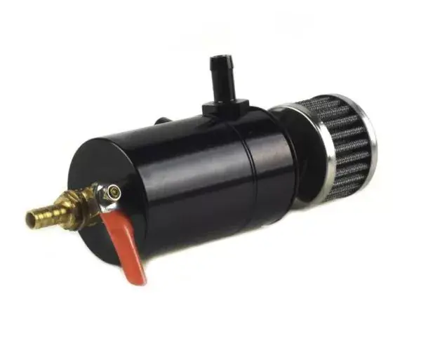 Oil catch tank - 2x vývod + filtr - objem 0,2l Rychlé Dodání
