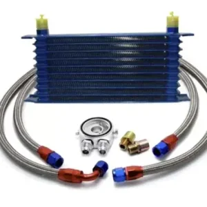 Vysoce Kvalitní Univerzální kit chladič oleje ProRacing s vedením D-10 - 10 šachet - M20x1.5, 3/4-UNF