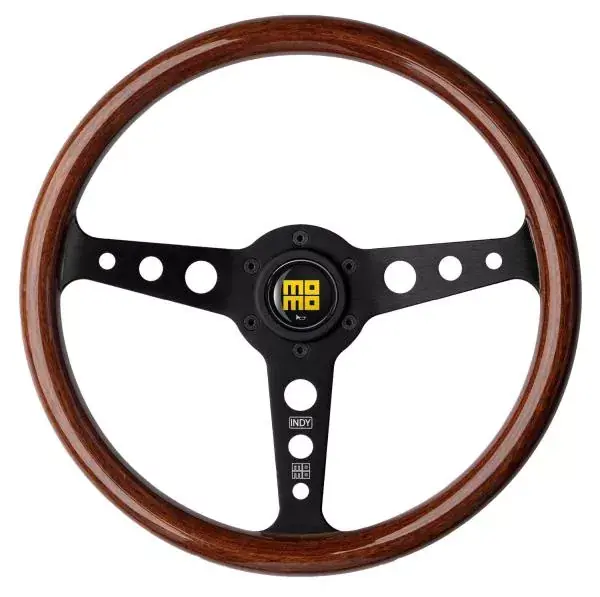 Volant Momo Heritage Line Indy 350mm - černý/dřevěný Výhodná Nabídka