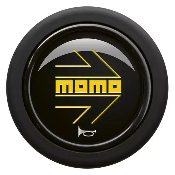Tlačítko klaksonu Momo pro sportovní volant - černé/žluté Časově Omezené