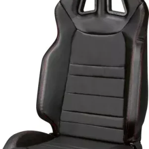 Sportovní sedačka Sparco R100+ - mikrovlákno/černá koženka (červené obšití) Zlevněný