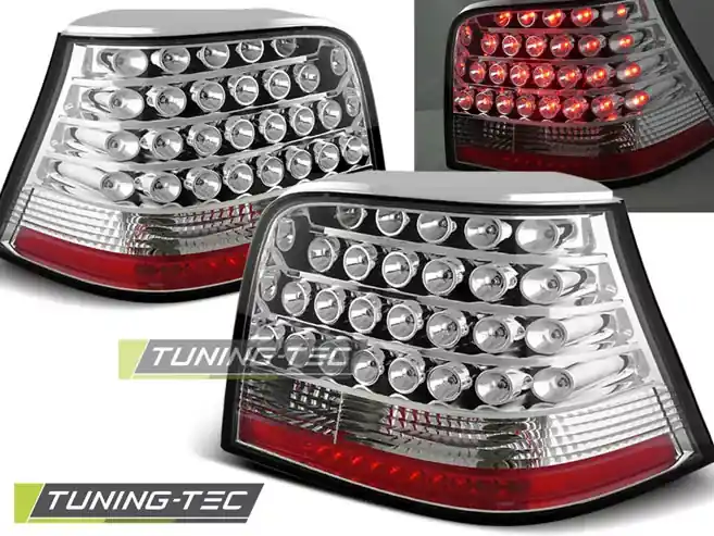LED KONCOVÁ SVĚTLA CHROME pasuje na VW GOLF 4 09.97-09.03 Zlevněný