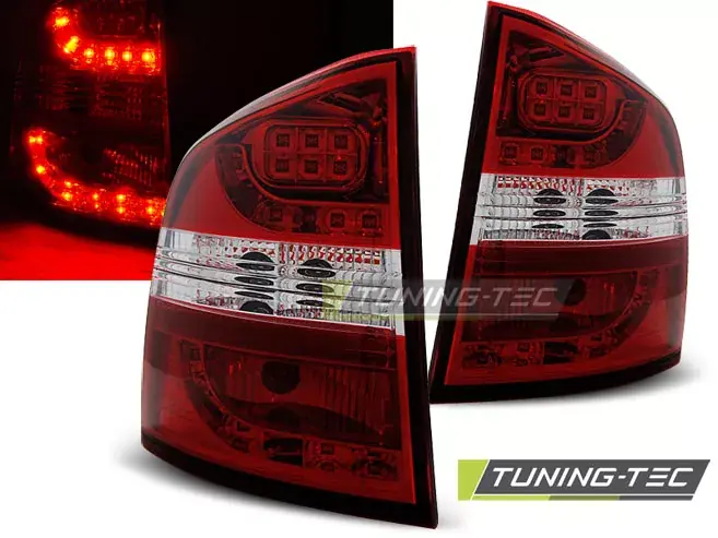 Výhodná Nabídka LED KONCOVÁ SVĚTLA ČERVENÁ BÍLÁ pasují na SKODA OCTAVIA II KOMBI 04-12