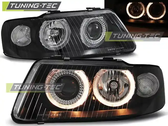 PŘEDNÍ SVĚTLOMETY ANGEL EYES BLACK pasují na AUDI A3 09.00-05.03 Autentický