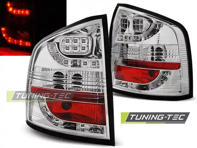 LED KONCOVÁ SVĚTLA CHROME pasují na SKODA OCTAVIA II KOMBI 04-12 Nakupujte Hned