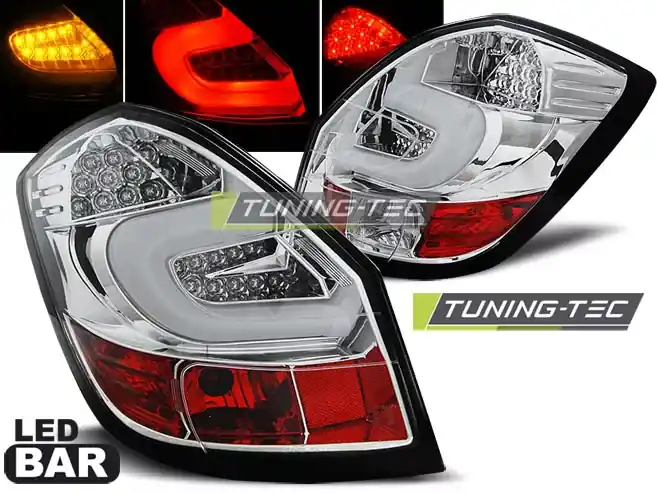 Nová Kolekce LED BAR KONCOVÁ SVĚTLA CHROME pasuje na SKODA FABIA II 07-06.14