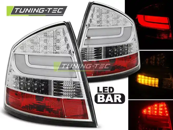 LED BAR KONCOVÁ SVĚTLA CHROME pasuje na SKODA OCTAVIA II SEDAN 04-12 Akce