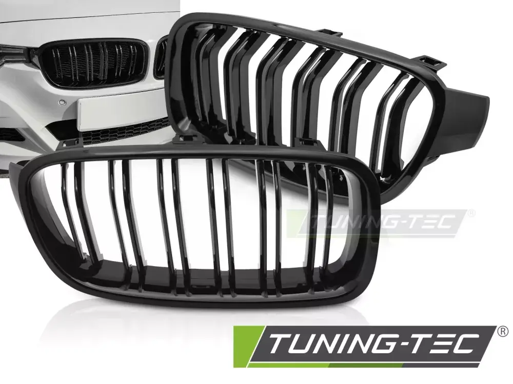 Sezónní Sleva GRILLE SPORT GLOSSY BLACK DOUBLE BAR fits BMW F30 / F31 11-18