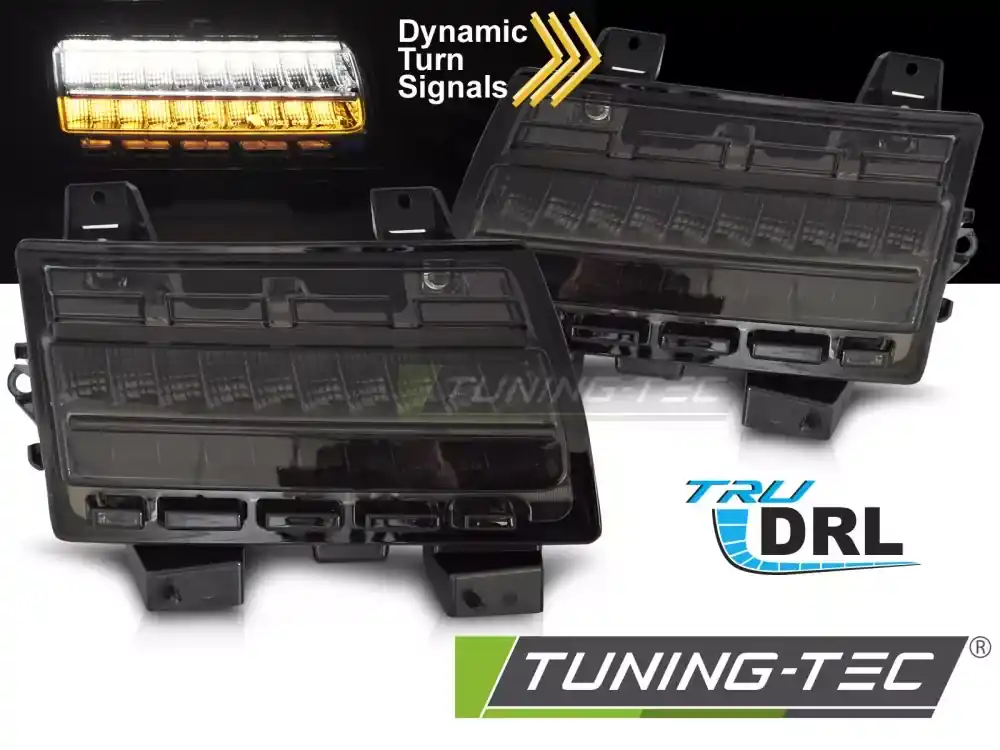 Sleva FRONT DIRECTION DRL SEQ SMOKE fits JEEP WRANGLER JL 18-23