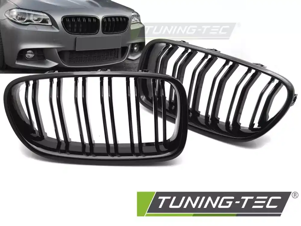 Ověřený GRILLE SPORT GLOSSY BLACK DOUBLE BAR fits BMW F10 / F11 10-16