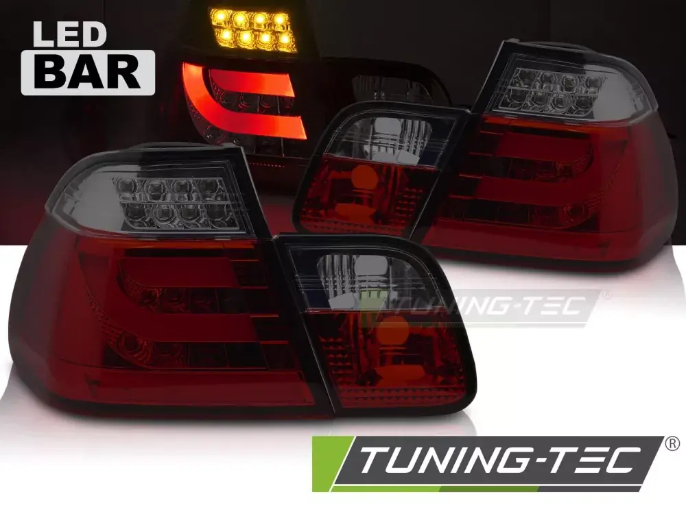 Nejprodávanější LED TAIL LIGHTS RED SMOKE fits BMW E46 01-05 SEDAN