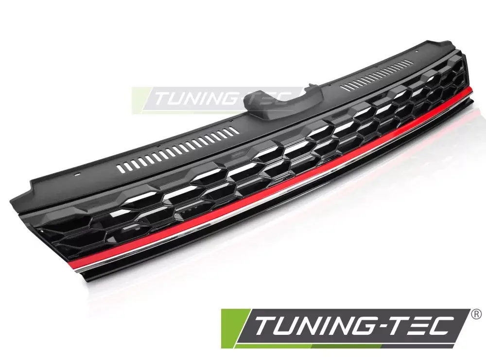 GRILLE SPORT GLOSSY BLACK with RED LINE fits VW GOLF 7 17-19 Oblíbený