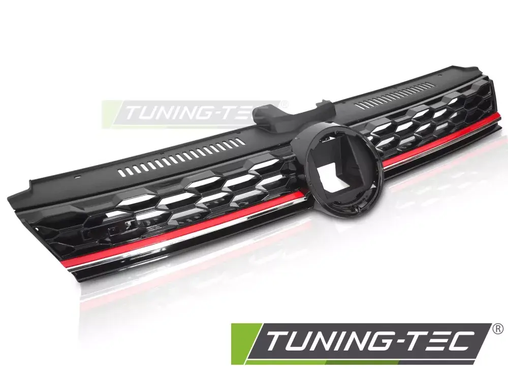 GRILLE SPORT ACC GLOSSY BLACK with RED LINE fits VW GOLF 7 17-19 Autentický