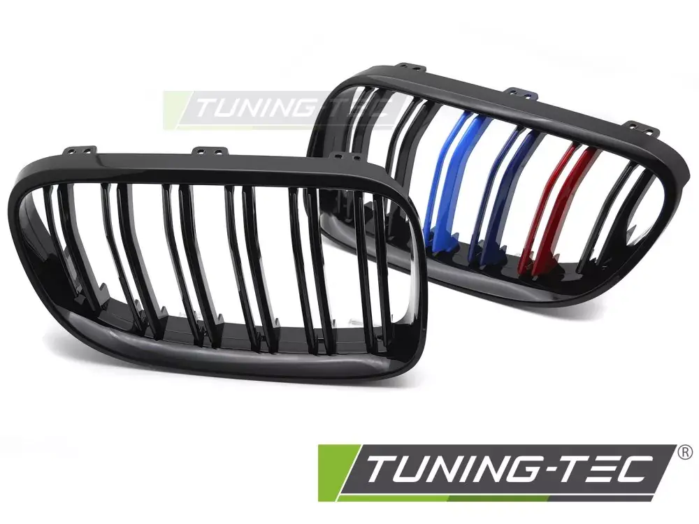 Zlevněný GRILLE SPORT GLOSSY BLACK TRI-COLOUR DOUBLE BAR fits BMW E92 / E93 LCI 10-13