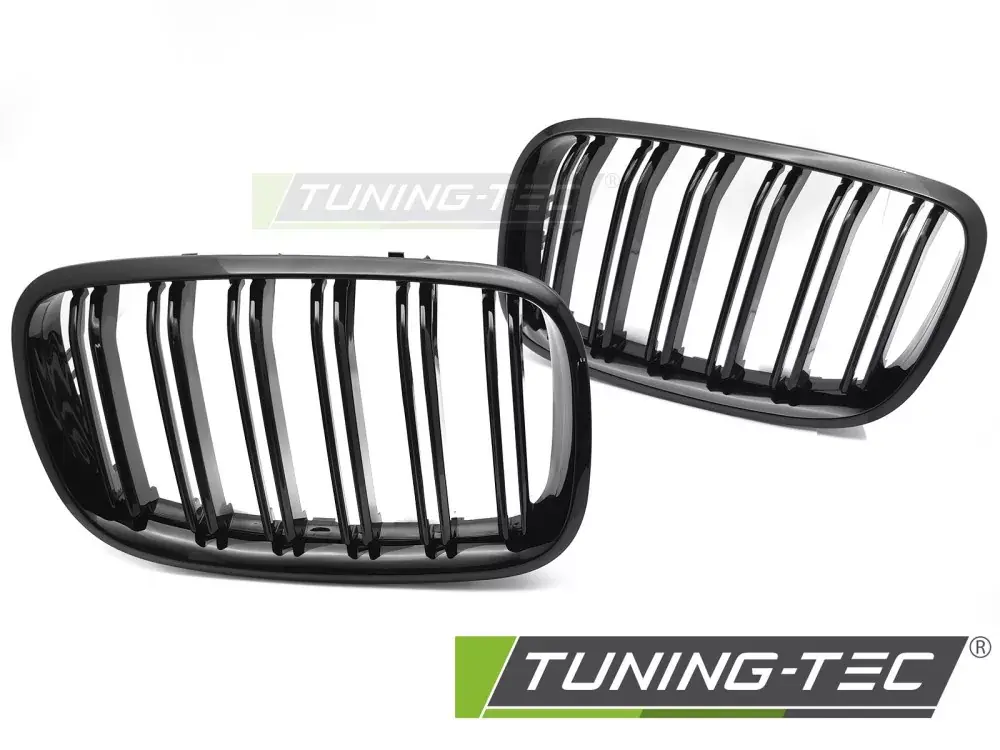 GRILLE SPORT GLOSSY BLACK DOUBLE BAR fits BMW X5 E70 07-13 / X6 E71 08-14 Autentický