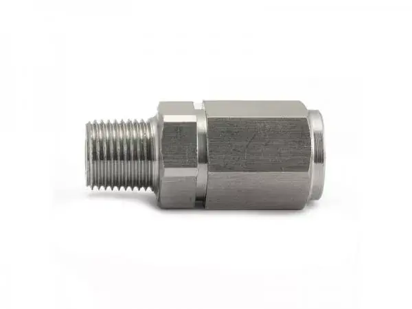 Levný Propojovací adaptér rovný D-03 (AN3) 3/8"x24-UNF - 1/8"-NPT - samice/samec - nerezový
